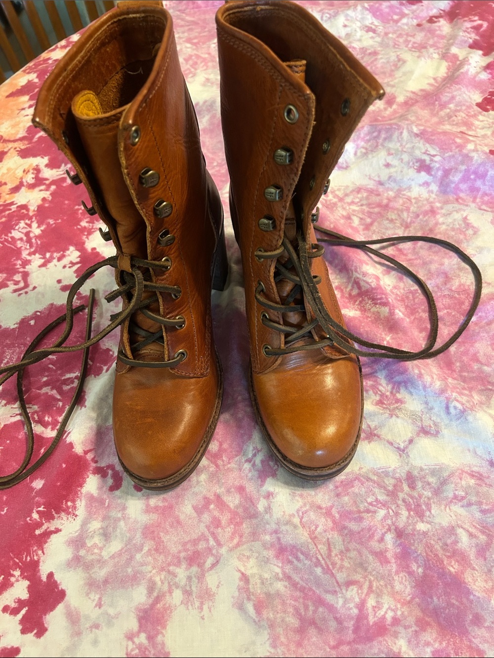 Frye Sabrina combat boots size  6.5